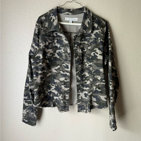 Cato Jackets & Blazers - Cato - Camo Denim Jacket - Size Medium
